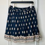 FatFace Navy Aztec Print Viscose Gauze Skirt 10 Photo 0