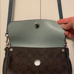 Coach Teal and Brown Reversible Crossbody Bag Photo 5