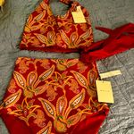 Baiia Reversible Wrap Tankini set Women’s size 12 NWT Red Photo 0