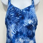 Lands' End Land’s End Blue Tie Dye One Piece Swimsuit Bathing Suit Size 14 Long NEW Photo 3