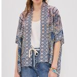 Anthropologie Bl-nk London Aletha Cropped Kimono One Size Bohemian Summer Photo 2