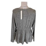 Caslon Grey Heather Peplum Crewneck Sweater size S Photo 8