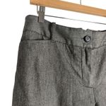 Ann Taylor LOFT Black White Herringbone Twill Wool Blend Wide Leg Trouser Pant 8 Photo 3