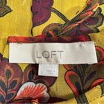 Loft Woodland Bell Sleeve Blouse Top Sheer Floral Print Mustard Yelloww Boho L Photo 8