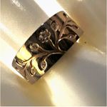 Steel Time Stainless Steel Gold Tone Ring Size 8 Photo 2