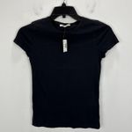 Madewell Essential Slim Tee Shirt Lightweight Cotton Jet Black Basics XS NWT Photo 2