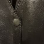 Vintage American Top Leather Women’s Black Biker Vest Medium Photo 2