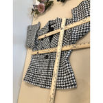 Kasper Women’s Houndstooth Blazer Jacket 6 Black White Dressy Career One Button Photo 6