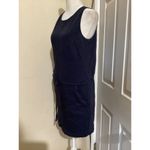 Lilla P Dress Womens Small Navy Blue Sleeveless Drawstring Waist Pockets Casual Photo 2