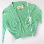 Fossil ‎ Vintage Y2K Green Jewel Buttoned Cropped Sweater Size M Rave Whimsygoth Photo 3