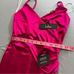 Lulus  Magic Memories Magenta Satin Sleeveless Maxi Dress Photo 2