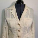 Gerard Darel  Linen Blazer Cream White 3 Button Photo 1