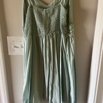 NWOT Mint Green Lace Trim Dress Size M Photo 2