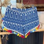 Judith March Colorful Embroidered Tassel Pull On Shorts ~ Size Medium 💛🍄 Photo 2