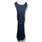 Pinkblush Navy Blue Maternity Maxi Dress Women’s Size Small Ruched Sides Photo 3