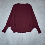 Quince 100 Cashmere Dolman Sleeve Oversized Sweater Burgundy One Size Photo 1