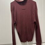 Lee Burgundy Quarter Zip Sweater Photo 2