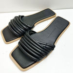 Dolce Vita Shoes Womens Size 8.5 Black Nyx Slip On Flat Sandal Photo 0