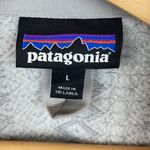 Patagonia  Gray Diamond Print Long Sleeve Quarter Zip Sweater L Photo 3
