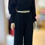 ZARA Long Sleeve Sweatsuit Set With Hoodie And Wide Legs Size XS Photo 0