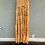 BHLDN Anthropologie  Juniper Metallic Tiered Backless High Neck‎ Gown Size 2 Photo 5