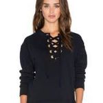 Mother the tie up easy black sweatshirt S NWOT 100 percent cotton Photo 1