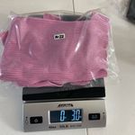 Love Tree NWOT women’s pink strappy tie back stretch cropped ribbed tank top L Photo 6