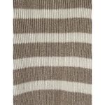 Rails  Sweater Tessa 1/4 Zip Striped Rib Knit Wool Blend Cream Neutral Size M Photo 6