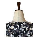 Pendleton Dress Women 6 Black Ivory Floral Print Fit And Flare Midi Preppy Boho Photo 4