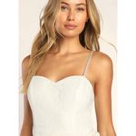 NWT Lulus Bridal Everlasting Emotion White Lace Mermaid Maxi Dress Size Large Photo 1