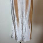 Lulus NWT‎  Inspire Romance Champagne Satin Cowl Neck Lace-Up Maxi Dress Small Photo 5
