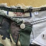 Paris Blues  Originals Camo Shorts Junior size 9 Raw Edge Waist Cheeky Booty Photo 1