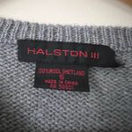 Halston III Vintage Women's Sweater Long Sleeve Cozy Warm Knit Wool Shetland S Gray Photo 1