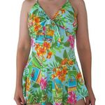 Kathy Ireland Vintage 90s Tropical Swim Dress Photo 0