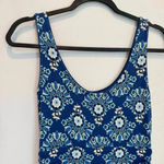 Boden Diana Maxi Dress in Blue/Green Floral Print Sz 4p Blue Photo 7