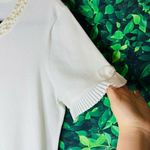 Karl Lagerfeld  Paris white classy short sleeve top size M Photo 7