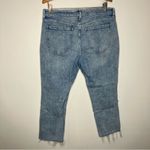 Old Navy  boyfriend mid rise Jeans distressed destroyed acid Wash size 12 Photo 4