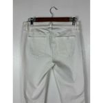 White House | Black Market Size 6 The Skinny Crop Jeans White Floral Embroidered Photo 8