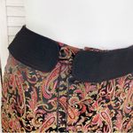 Platinum Stephen Yearick Paisley Pants Brocade Jacquard Straight Leg 14 Black Photo 4