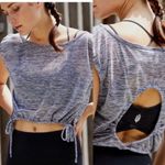 Free People NWOT  Movment -  Burnout Stripe Top Oversized Photo 2