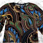 VICI NWOT Boho Paisley Lantern Sleeve Blouse M Photo 3