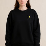 Love Streak  super soft cosy black Crewneck fleece sweatshirt Sz XL Photo 0