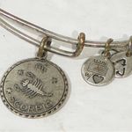 ALEX AND ANI  Silver Tone Astrology Sign Scorpio Adjustable Bangle Bracelet Photo 1