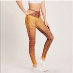 NWOT Niyama Sol Gold Croc High Waisted Barefoot Leggings Sz XS Brown Photo 1