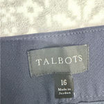 Talbots Navy Button Hem Wide Leg Crop Size 16 Workwear Career Office Work Photo 3