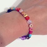 Kandi Swiftie friendship bracelet glow in the dark, stretchy, festival rave OOAK Photo 2