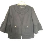 Karl Lagerfeld Paris Women's Cropped Bell Sleeve Textured Jacket size 10 Photo 0