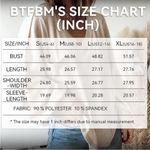 NWT BTFBM Casual V Neck Ribbed Knitted Shirts Loose Balloon Sleeve Top Size M Size M Photo 5