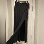 Joe B  Size L Black Pull On High Double Slit Stretchy Flowy Maci Skirt Photo 2