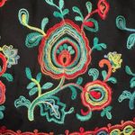 Gianni Bini  Floral Embroidered Off-Shoulder Top with Adjustable Straps S EUC Photo 4